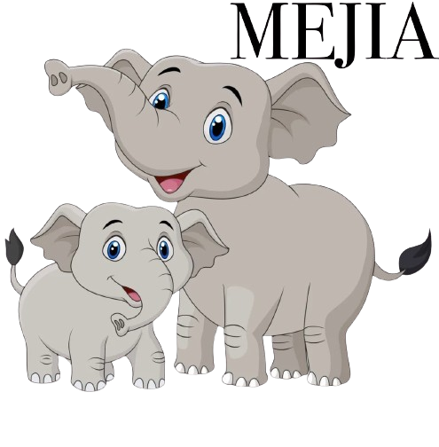 Mommy Elephant & Baby Elephant With Personalized Word